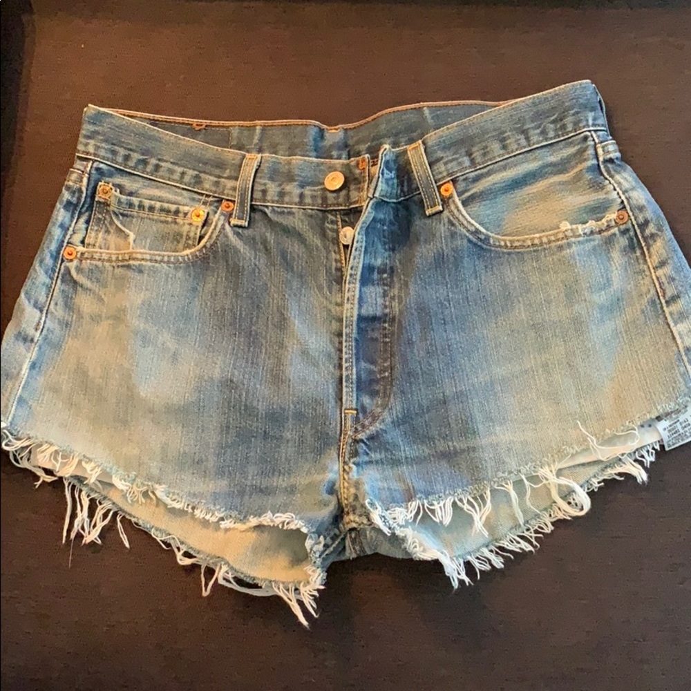 Levi’s 501 high rise jean shorts